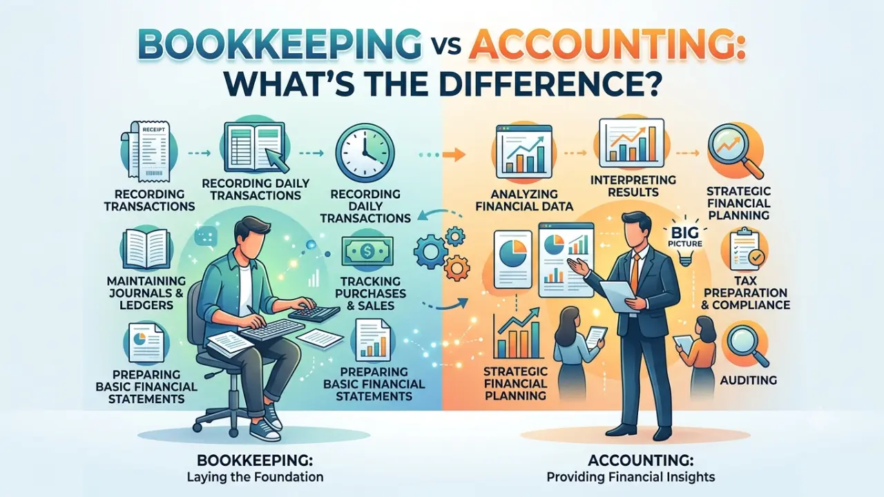 Bookkeeping vs Accounting