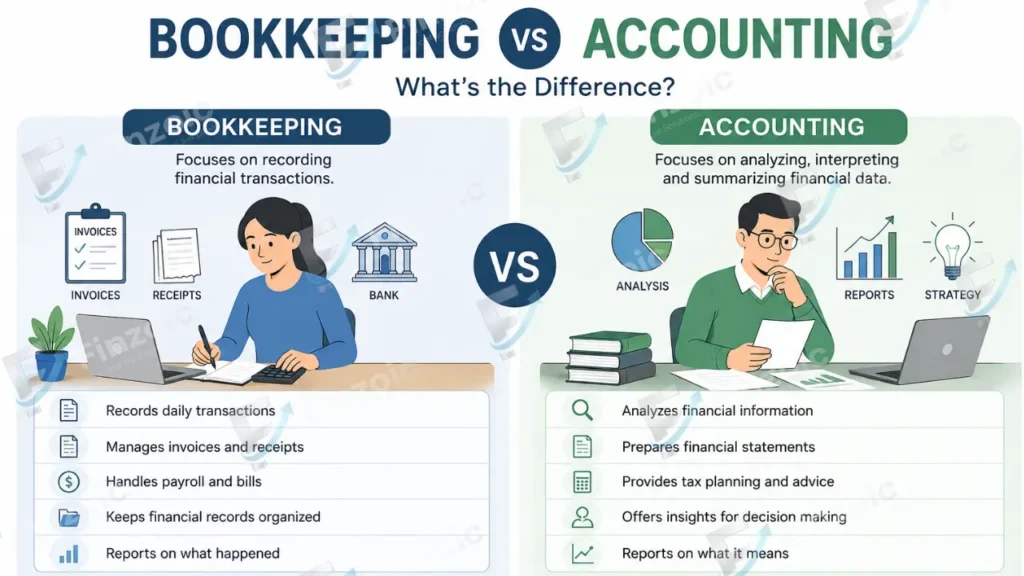 Bookkeeping vs Accounting